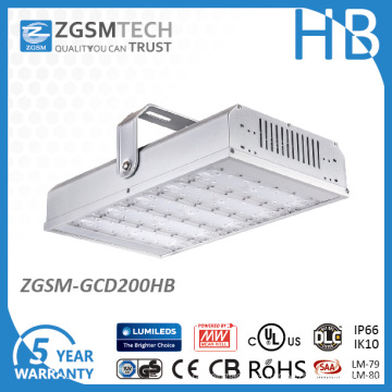 Alta eficacia alta luz 200W regulable LED alta bahía con alto voltaje 347V-480V